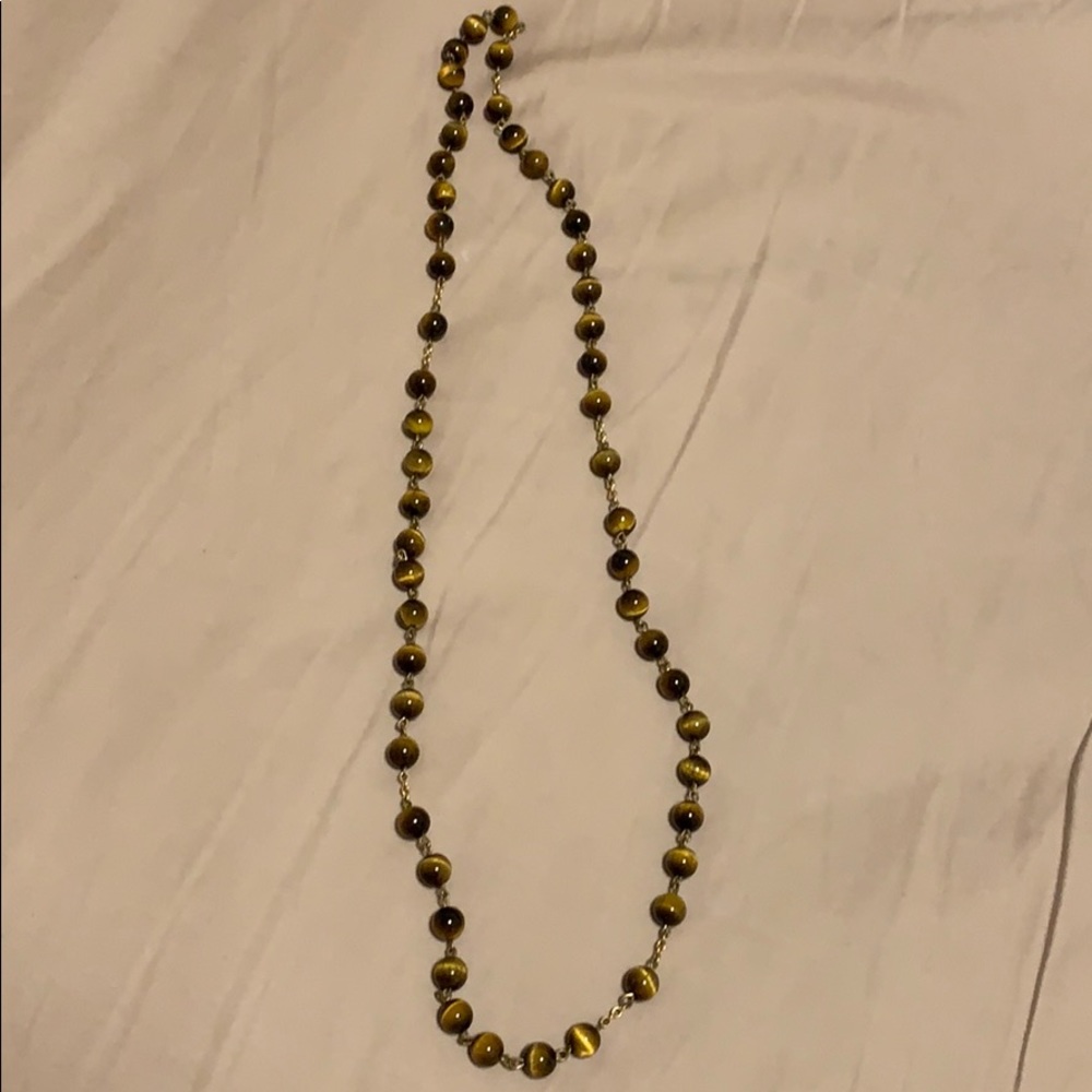 Tiger eye stone necklace 25”